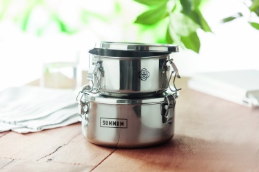 Logo trade corporate gift photo of: Set of 2 stainless steel boxes