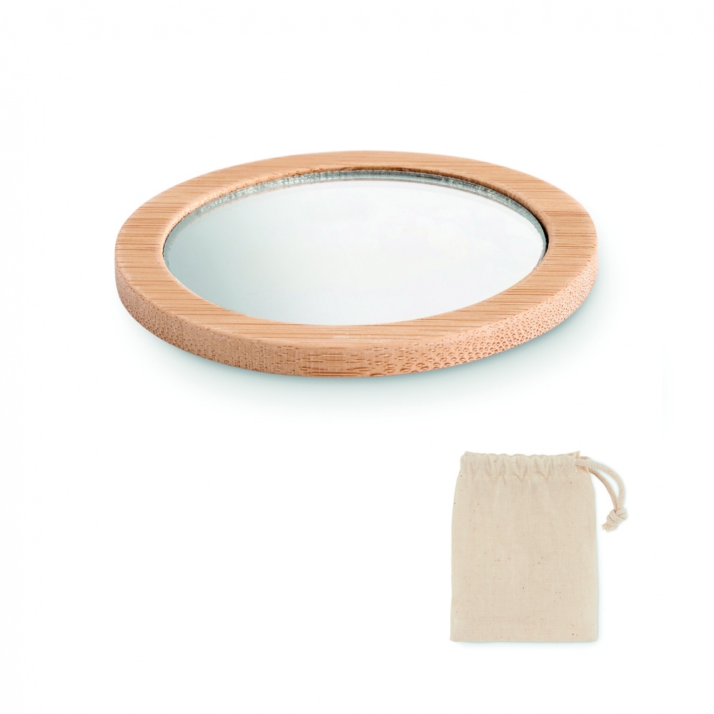 Logotrade corporate gift image of: Bamboo make-up mirror