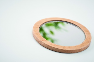 Logo trade promotional gifts picture of: Bamboo make-up mirror