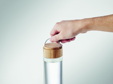 Logotrade corporate gift picture of: Glass bottle 500ml bamboo lid
