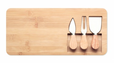 Logo trade promotional item photo of: Bamboo Cheese board set Leipzig