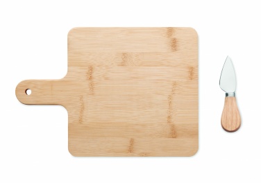 Logo trade promotional products picture of: Cheese board set in bamboo Bremen