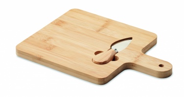 Logo trade promotional items picture of: Cheese board set in bamboo Bremen