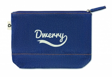 Logotrade promotional giveaway image of: Recycled denim cosmetic pouch