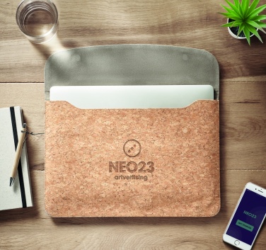 Logo trade advertising products image of: Cork laptop bag magnetic flap