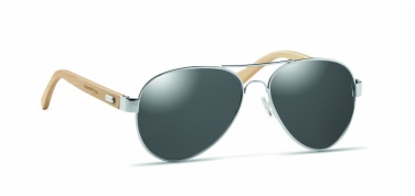 Logo trade promotional giveaways picture of: Bamboo sunglasses in pouch TARTU