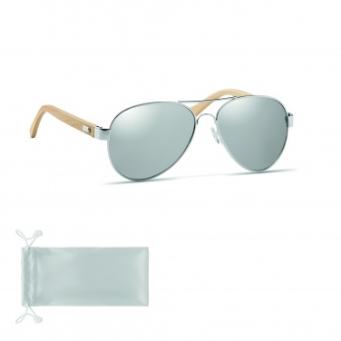 Logotrade promotional products photo of: Bamboo sunglasses in pouch TARTU