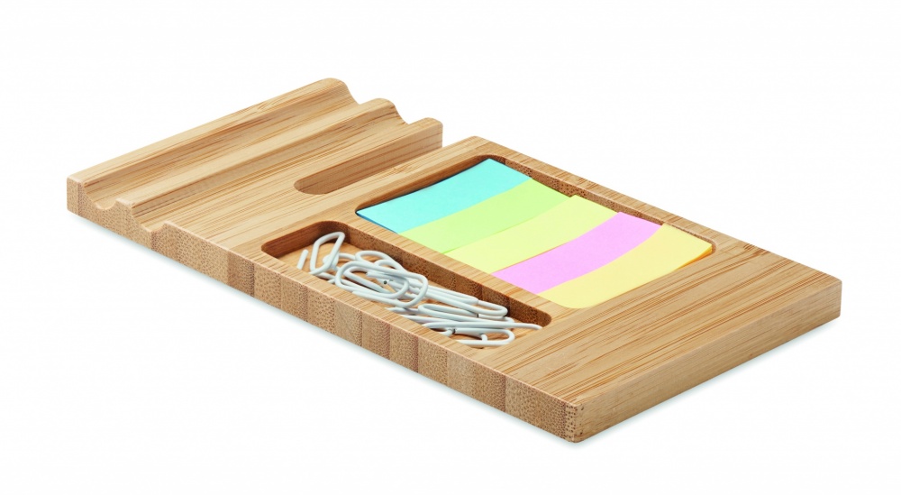 Logo trade advertising product photo of: Bamboo desk phone stand