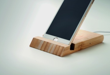 Logotrade business gift image of: Bamboo wireless charger  10W ODOS