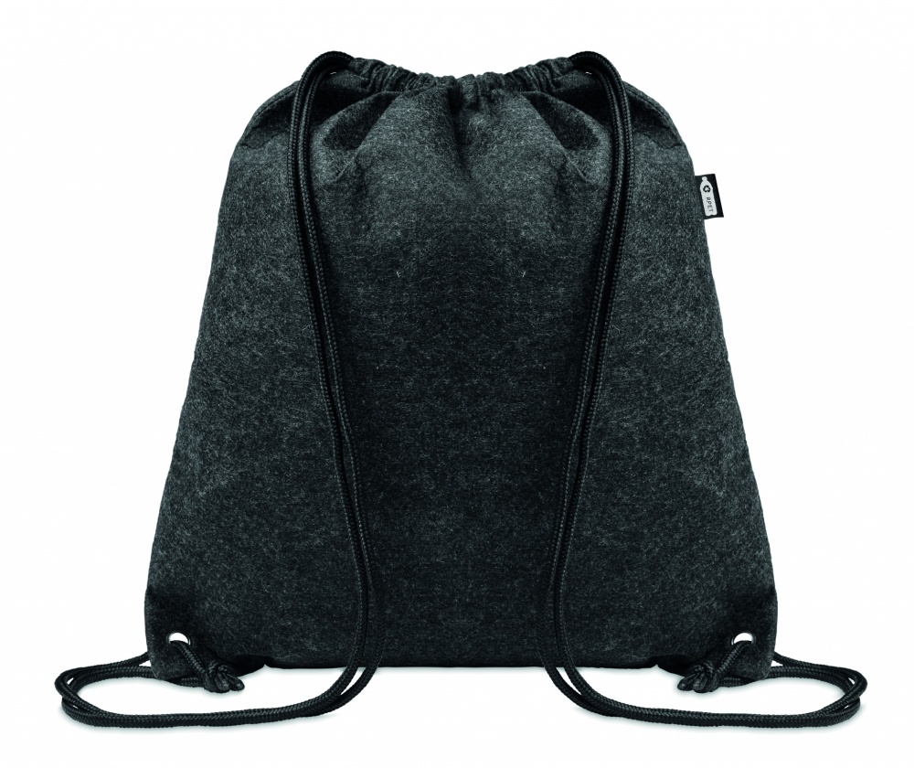 Logo trade promotional items image of: RPET felt drawstring bag