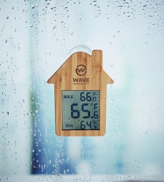 Logotrade promotional merchandise photo of: Bamboo weather station HISA