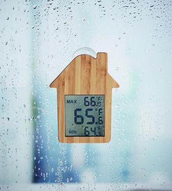 Logotrade advertising products photo of: Bamboo weather station HISA