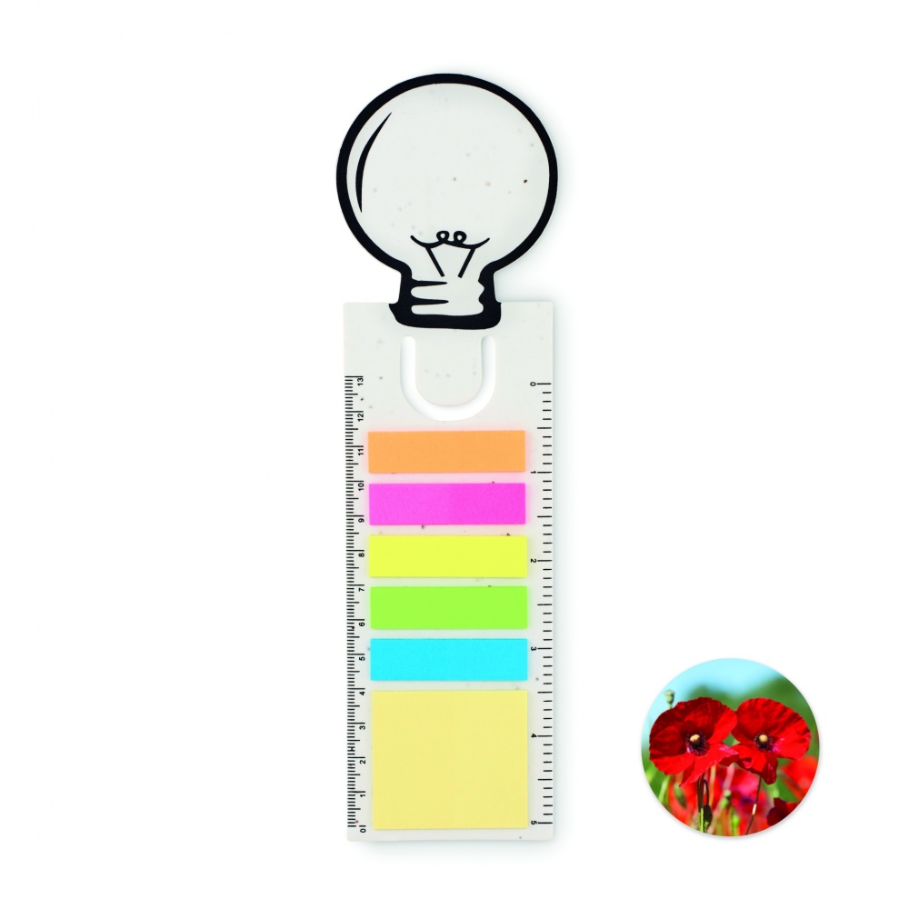 Logo trade business gift photo of: Seed paper bookmark w/memo pad