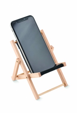 Logo trade business gifts image of: Deckchair-shaped phone stand