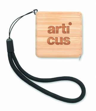 Logotrade promotional items photo of: Measuring tape in bamboo 1m