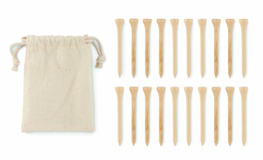 Logo trade corporate gifts image of: 20 bamboo golf tees set