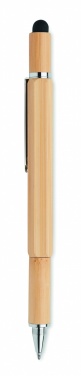 Logotrade promotional item image of: Spirit level pen in bamboo