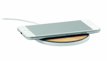 Logo trade promotional products picture of: Bamboo wireless charger 10W