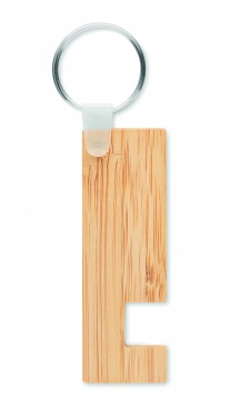 Logotrade promotional merchandise photo of: Bamboo stand and key ring Savonlinna