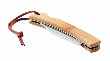 Logo trade advertising products picture of: Foldable knife in bamboo