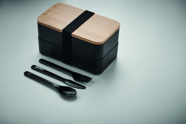 Logo trade promotional item photo of: Lunch box in PP and bamboo lid