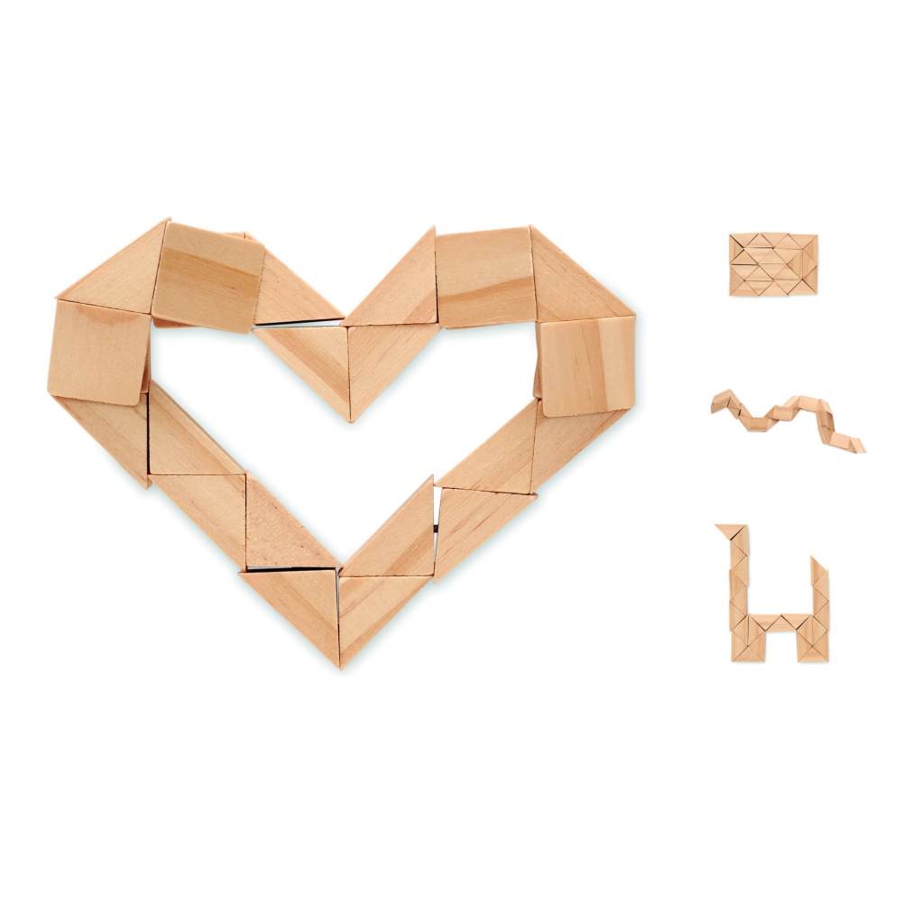 Logo trade promotional merchandise picture of: Wooden puzzle/brain teaser