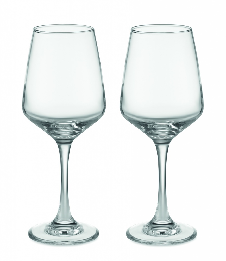 Logo trade corporate gifts image of: Set of 2 wine glasses