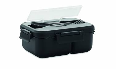 Logo trade promotional items picture of: Lunch box with cutlery in PP