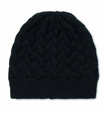 Logo trade advertising products picture of: Cable knit beanie in RPET