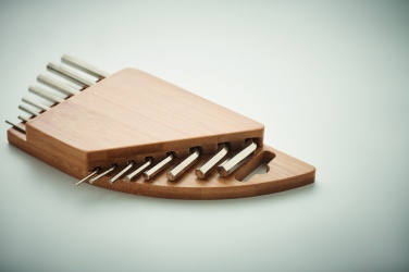 Logotrade promotional products photo of: Hex key set in bamboo
