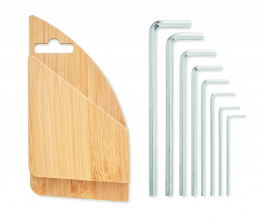 Logo trade advertising products picture of: Hex key set in bamboo