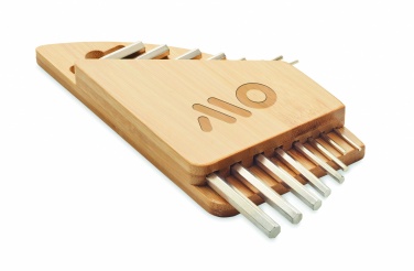 Logo trade promotional items picture of: Hex key set in bamboo