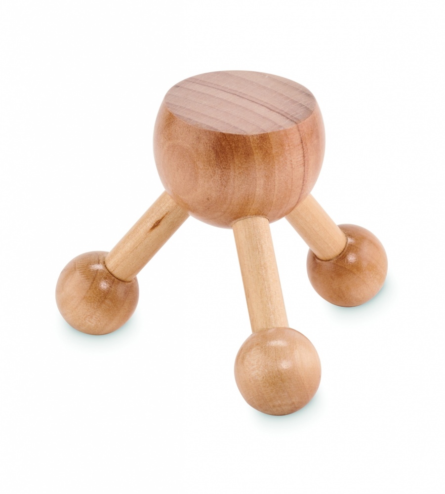 Logo trade promotional merchandise photo of: Hand held massager in wood