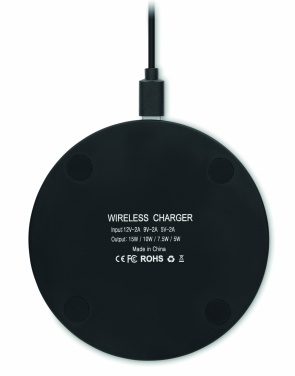Logo trade promotional merchandise image of: Glass wireless 10W charger