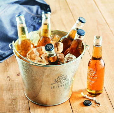 Logo trade promotional merchandise picture of: Metal beer bucket 4L