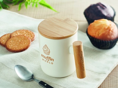 Logotrade promotional giveaway picture of: Porcelain mug with lid 380 ml