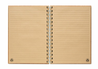 Logo trade promotional giveaway photo of: A5 ring bound Bamboo notebook