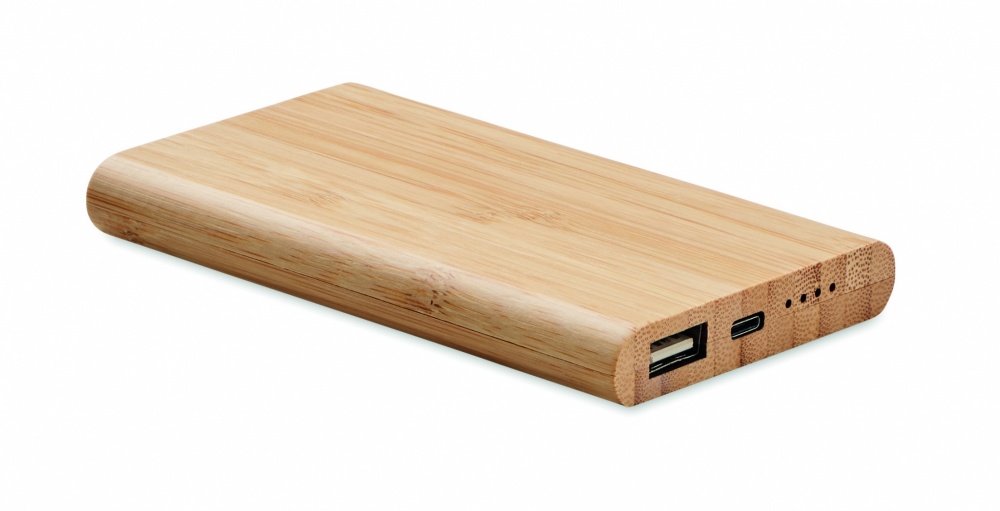 Logotrade promotional product image of: 4000 mAh Bamboo power bank