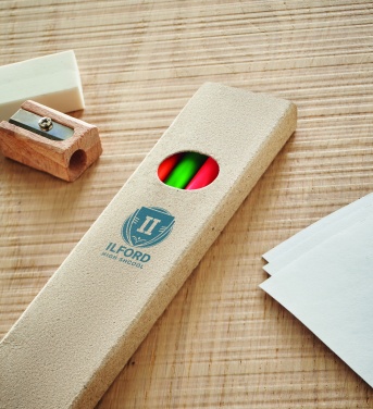 Logo trade promotional giveaways picture of: 4 highlighter pencils in box