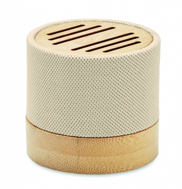 Logo trade advertising products image of: Bamboo RPET wireless speaker