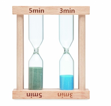 Logotrade advertising product image of: Set of 2 wooden sand timers
