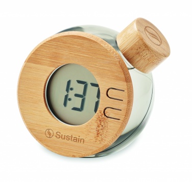 Logotrade promotional gifts photo of: Water powered bamboo LCD clock