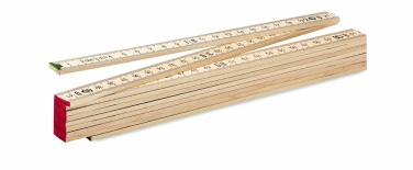 Logo trade corporate gift photo of: Carpenter ruler in wood 2m