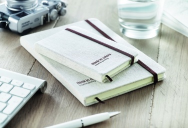 Logo trade promotional gifts picture of: A6 canvas notebook lined