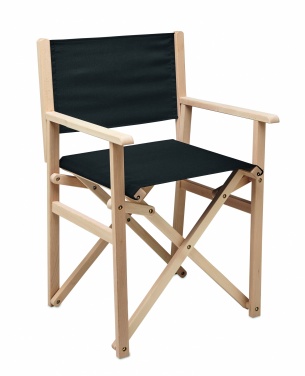 Logo trade promotional gifts picture of: Foldable wooden beach chair