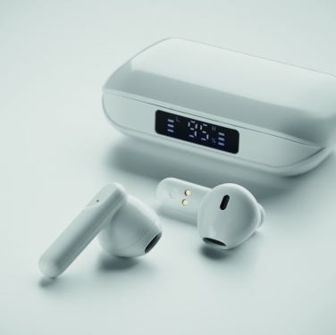 Logo trade advertising products image of: Recycled ABS TWS earbuds