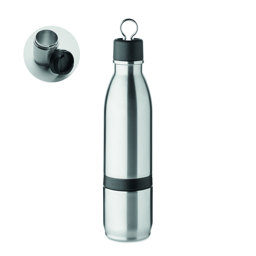 Logo trade promotional giveaways picture of: 2 in 1 double wall bottle 500ml