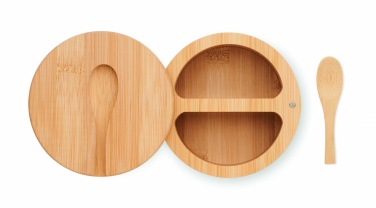 Logo trade corporate gifts image of: Salt and pepper bamboo box