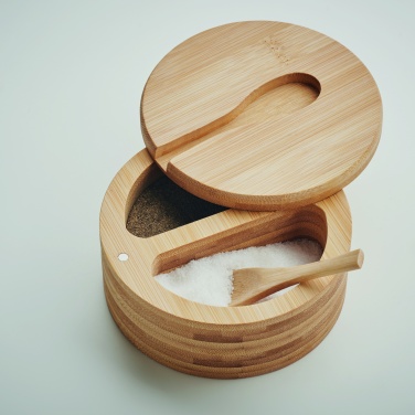 Logotrade promotional product picture of: Salt and pepper bamboo box