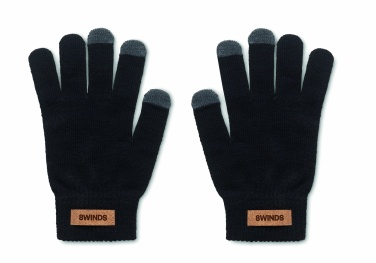 Logo trade promotional gifts image of: RPET tactile gloves